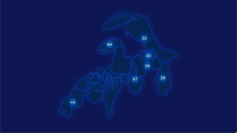 echarts 武汉市洪山区geoJson地图圆形波纹状气泡图