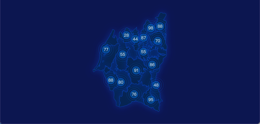 11 echarts 武汉市江夏区geoJson地图圆形波纹状气泡图