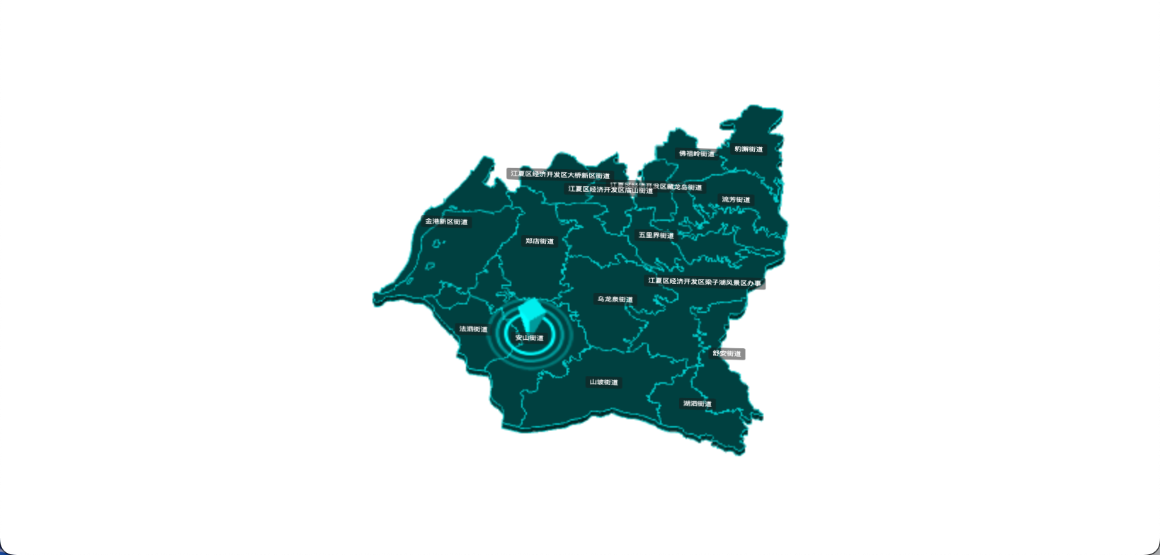 5 threejs 武汉市江夏区geoJson地图3d地图添加旋转棱锥