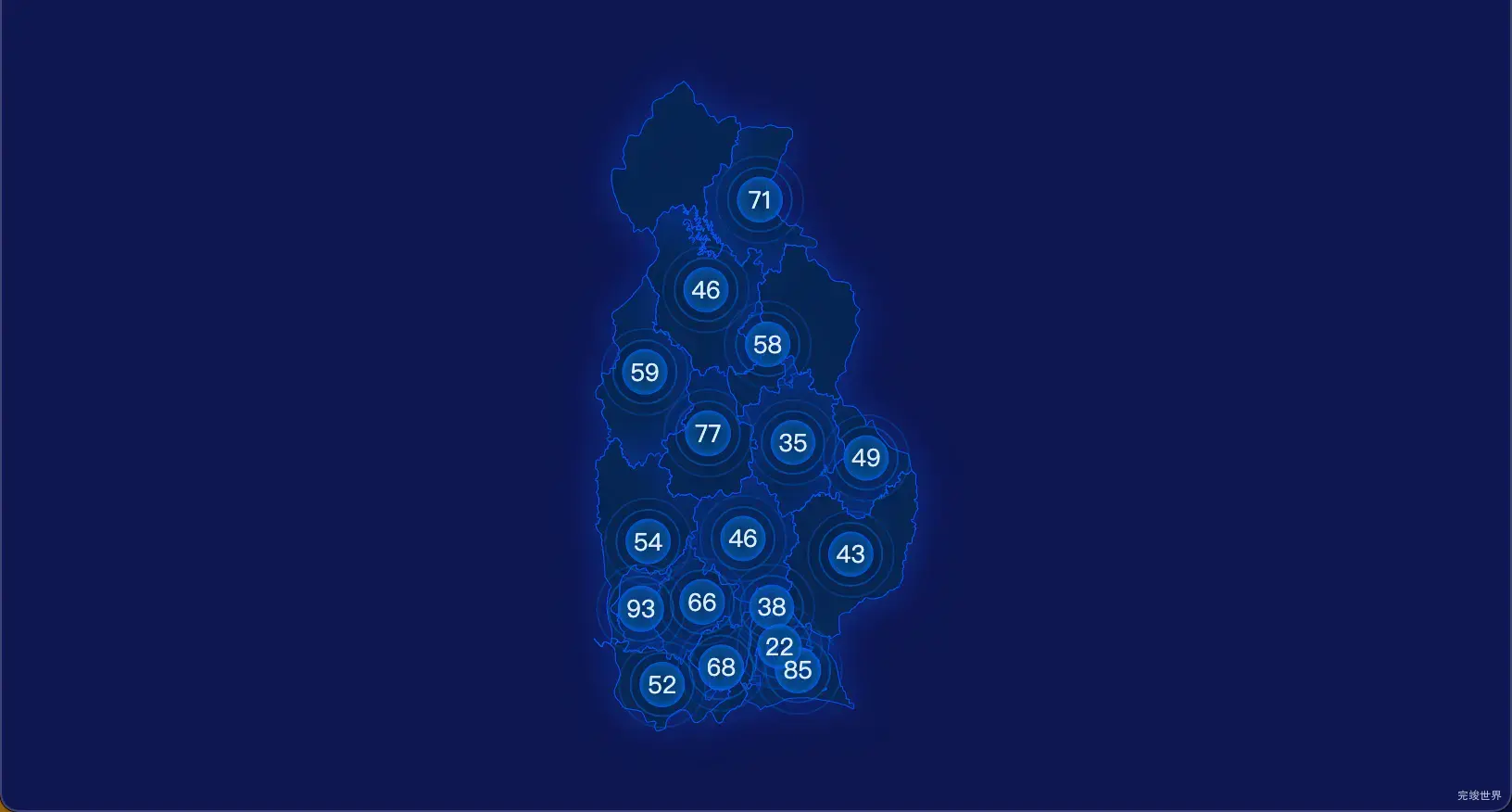 11 echarts 武汉市黄陂区geoJson地图圆形波纹状气泡图