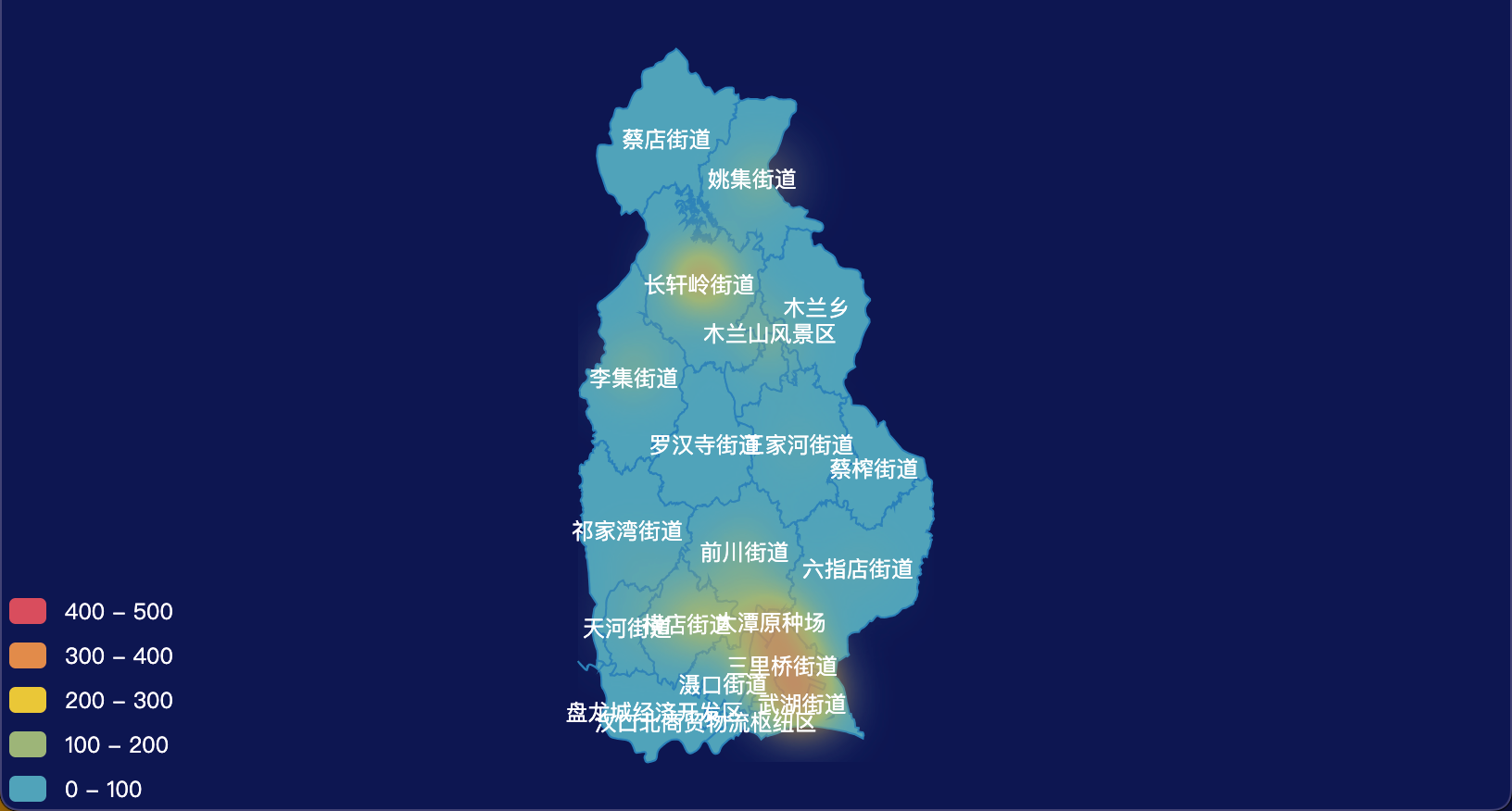 15 echarts 武汉市黄陂区geoJson地图热力图