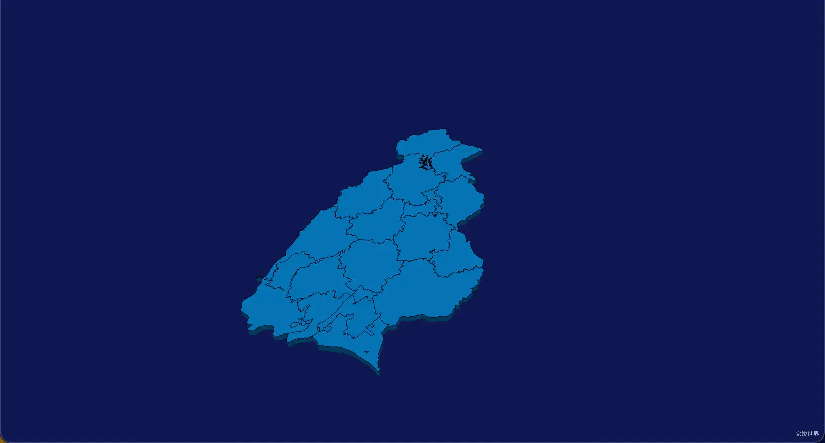 20 echarts 武汉市黄陂区geoJson地图3d地图实例旋转动画