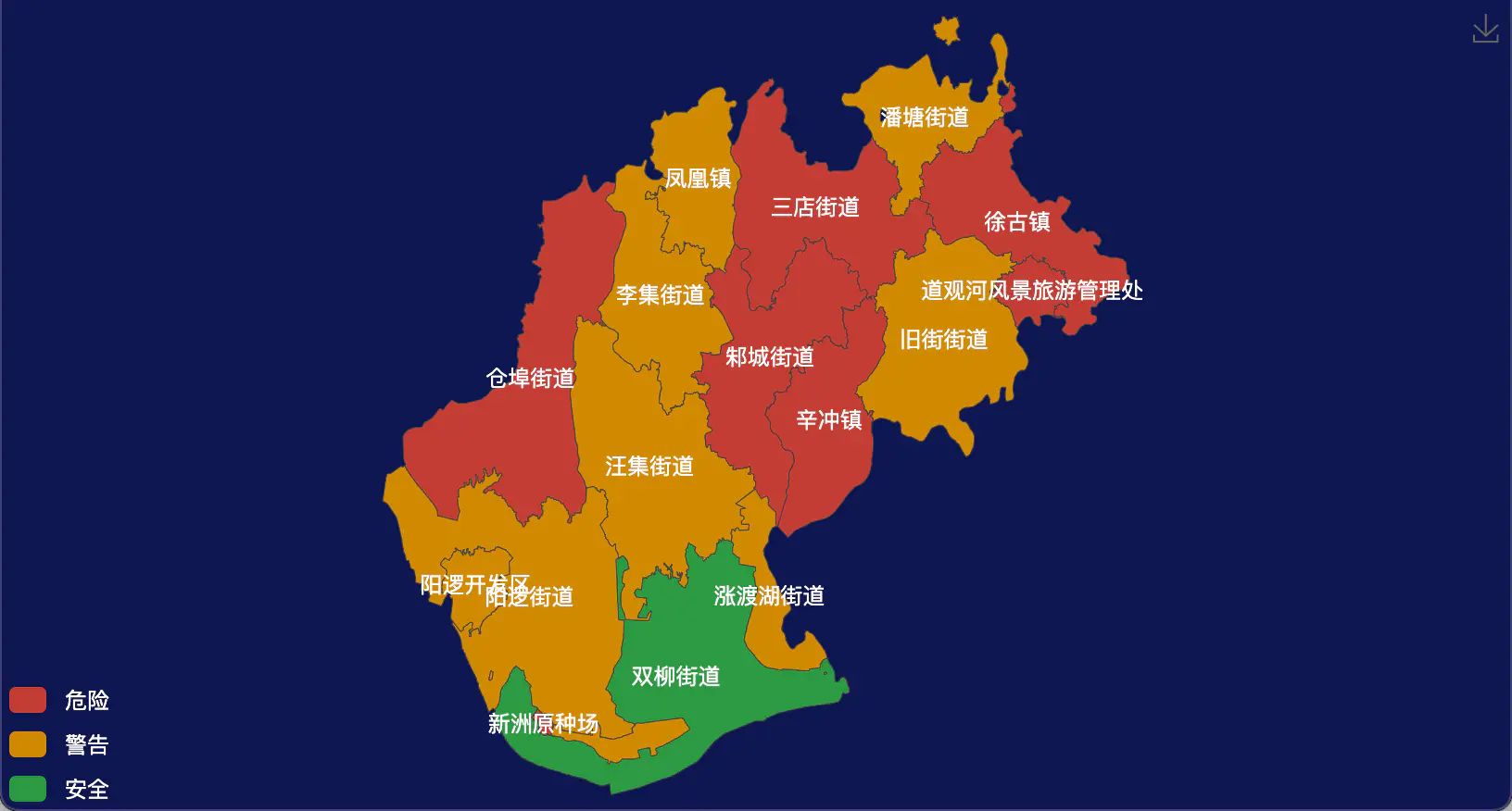 1 echarts 武汉市新洲区geoJson地图定义颜色