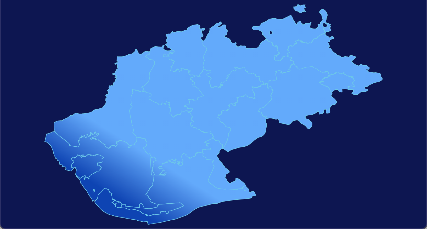 5 echarts 武汉市新洲区geoJson地图全局颜色渐变