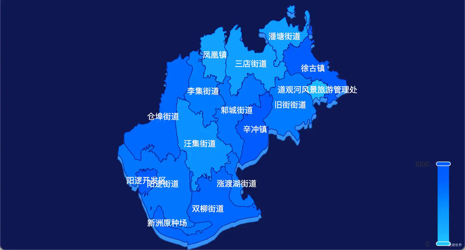 6 echarts 武汉市新洲区geoJson地图 visualMap控制地图颜色