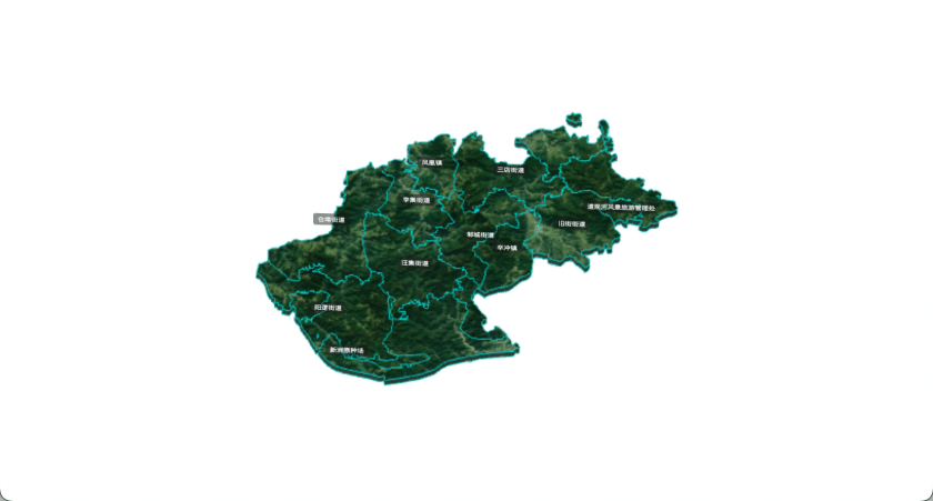 6 threejs 武汉市新洲区geoJson地图3d地图自定义贴图加CSS3D标签
