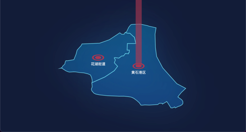9 echarts 黄石市黄石港区geoJson地图添加柱状图