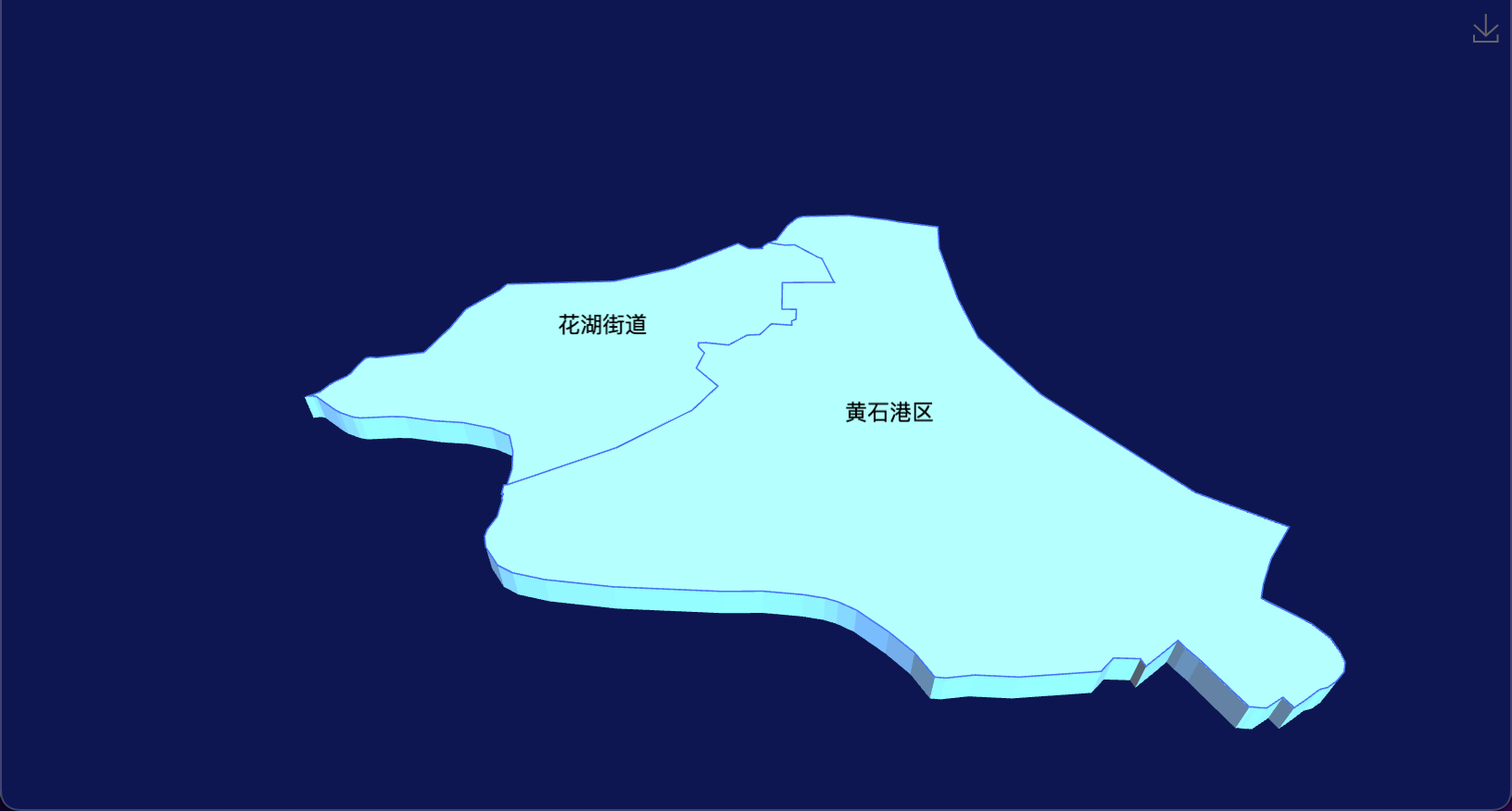 18 echarts 黄石市黄石港区geoJson地图3d地图