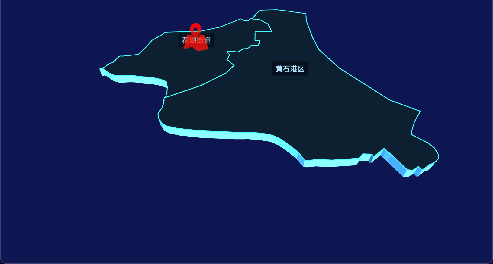 19 echarts 黄石市黄石港区geoJson地图3d地图自定义图标
