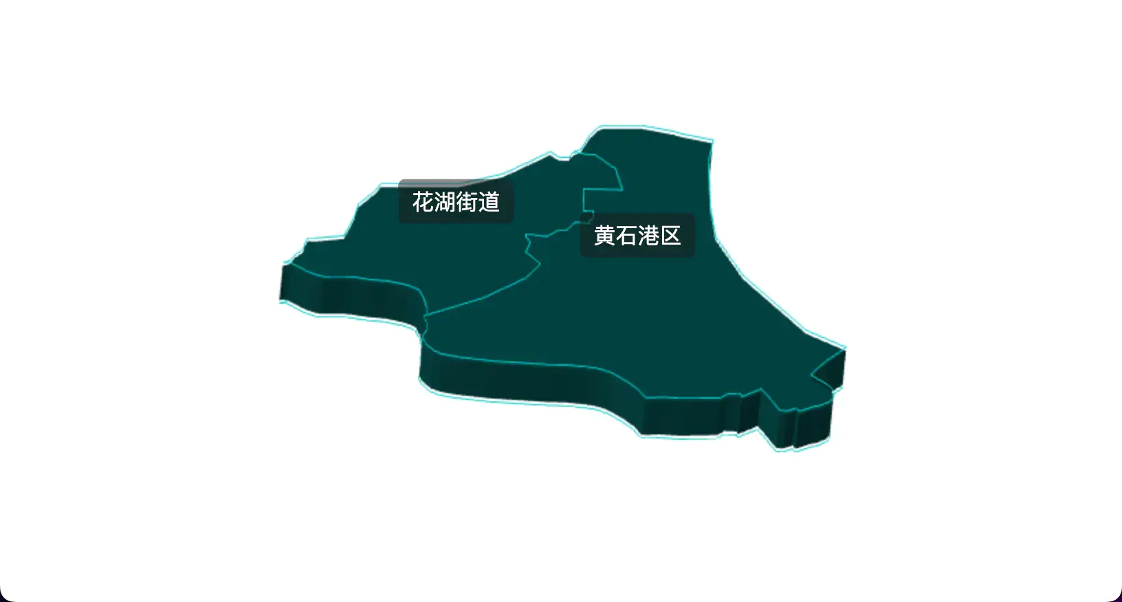 2 threejs 黄石市黄石港区geoJson地图3d地图css2d标签