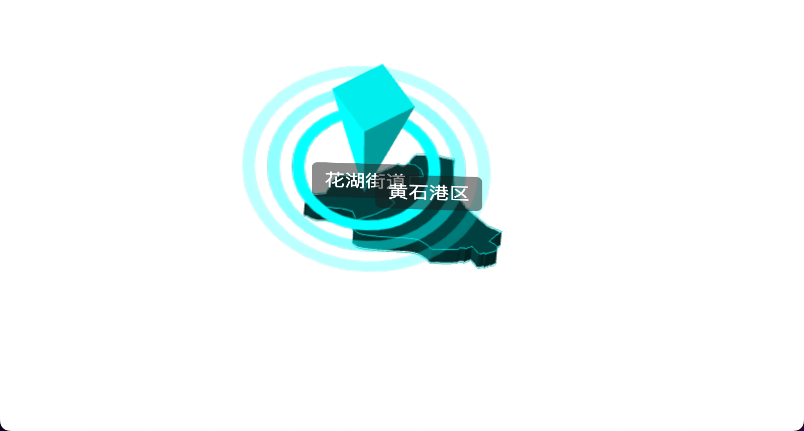 5 threejs 黄石市黄石港区geoJson地图3d地图添加旋转棱锥