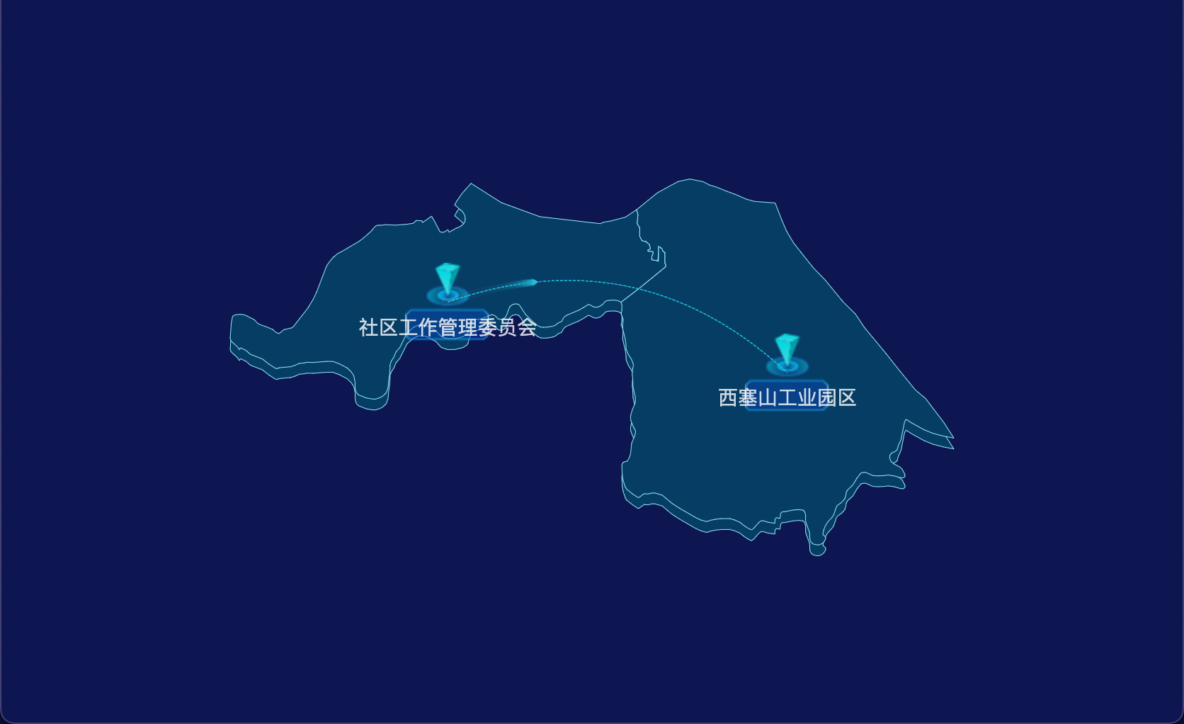 3 echarts 黄石市西塞山区geoJson地图label自定义样式