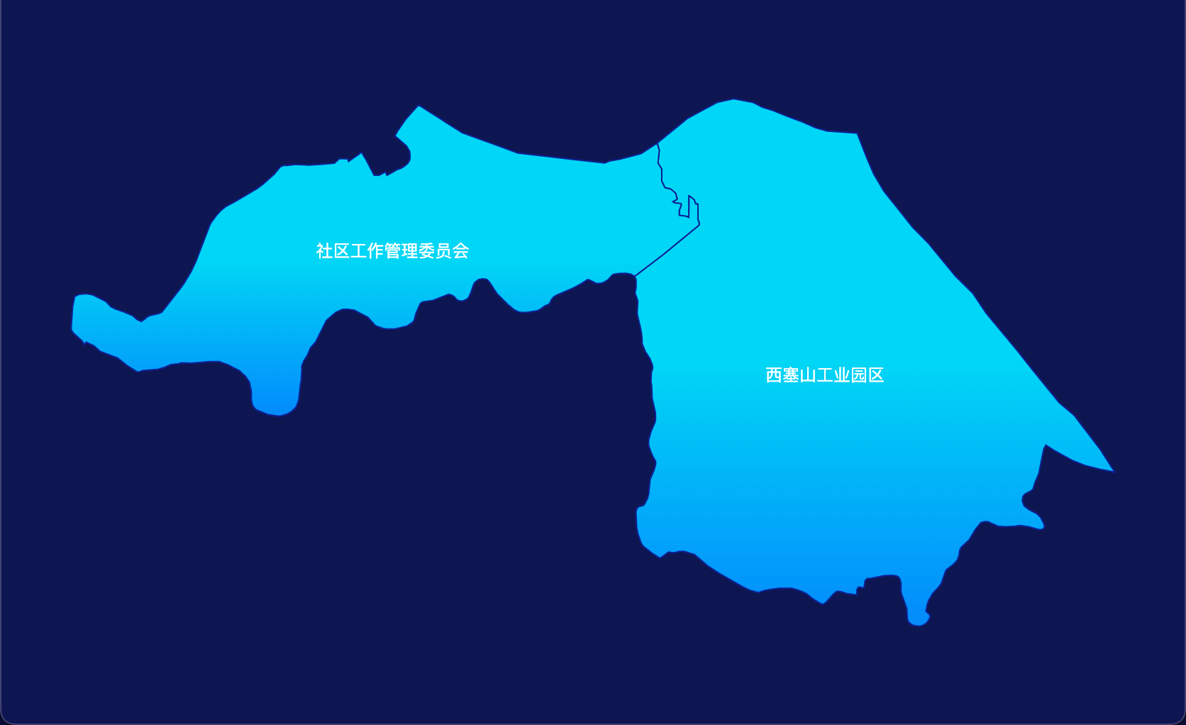 4 echarts 黄石市西塞山区geoJson地图局部颜色渐变
