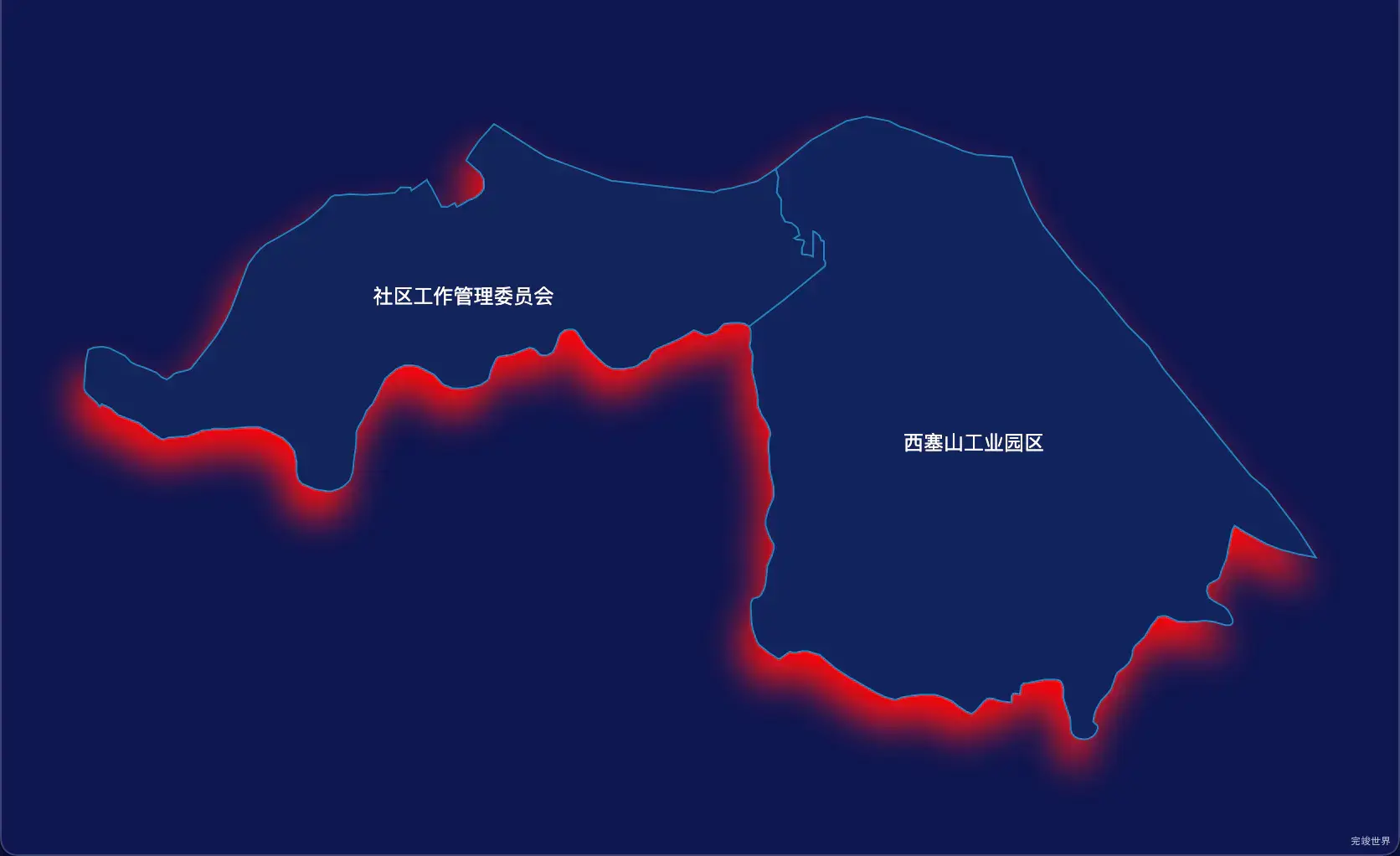 14 echarts 黄石市西塞山区geoJson地图阴影