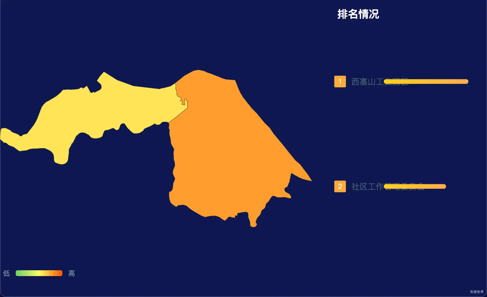 24 echarts 黄石市西塞山区geoJson地图地图排行榜效果