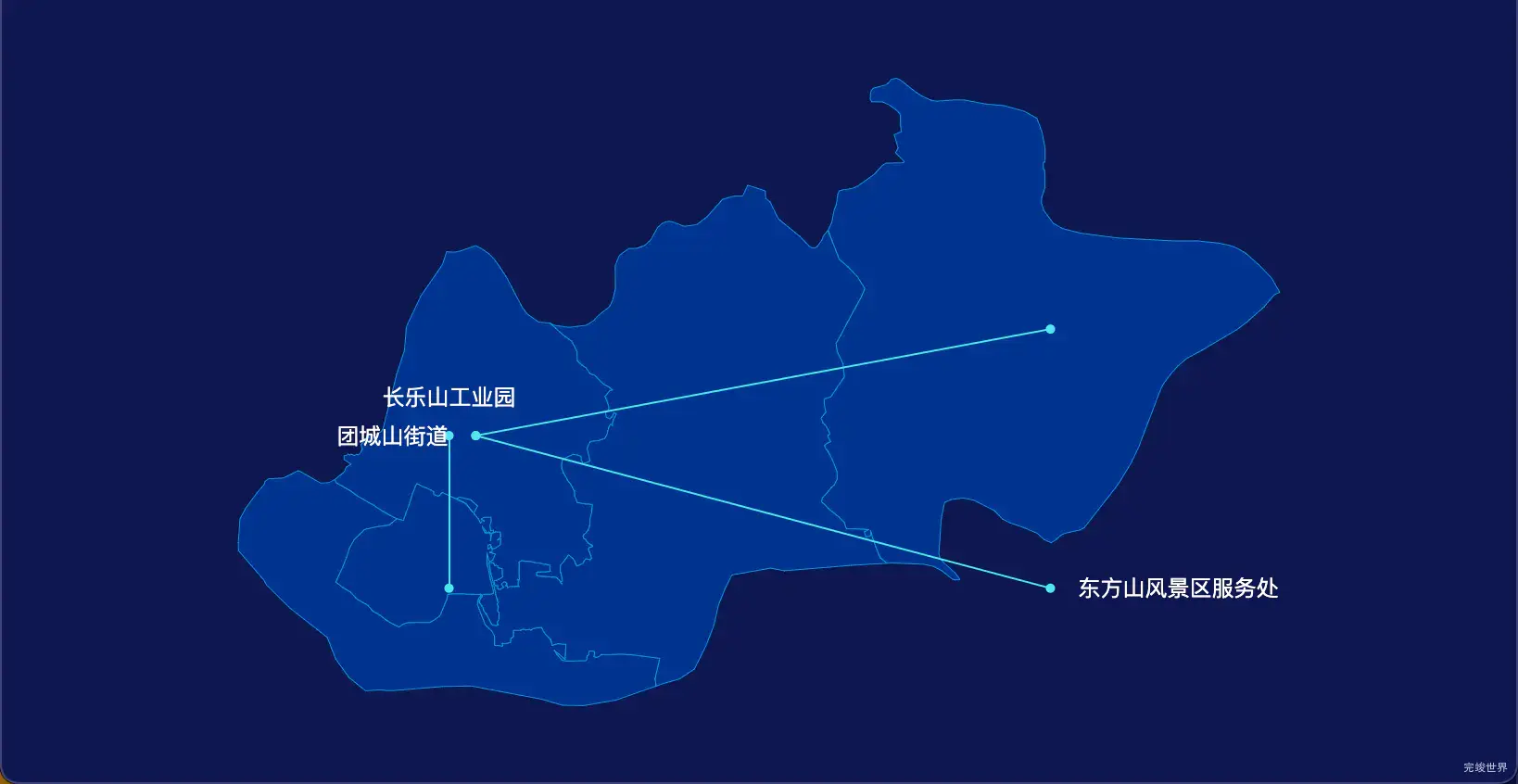 7 echarts 黄石市下陆区geoJson地图自定义引导线