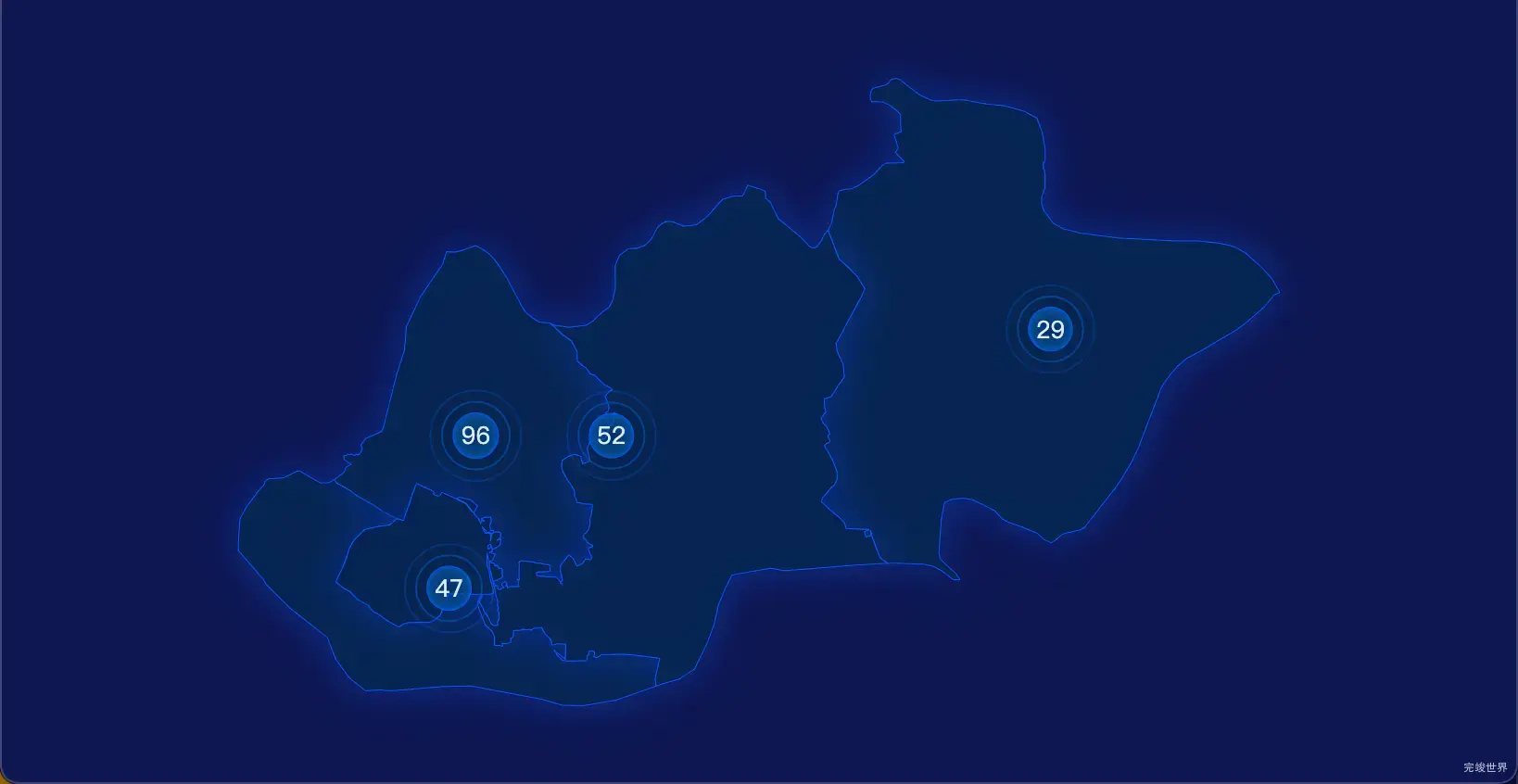 11 echarts 黄石市下陆区geoJson地图圆形波纹状气泡图