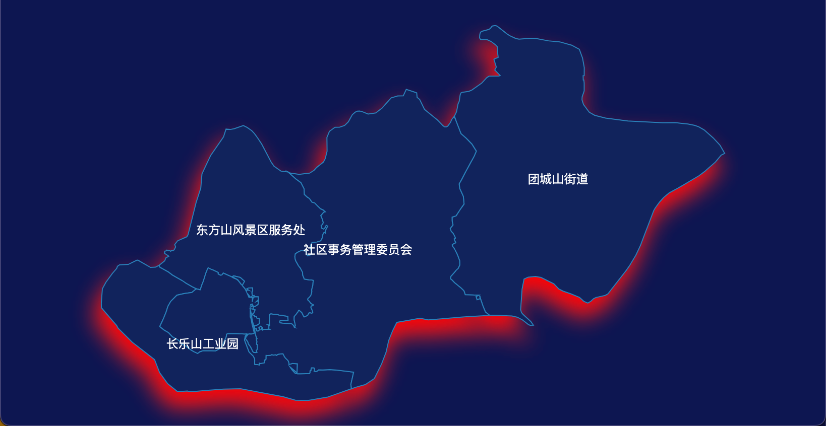 14 echarts 黄石市下陆区geoJson地图阴影