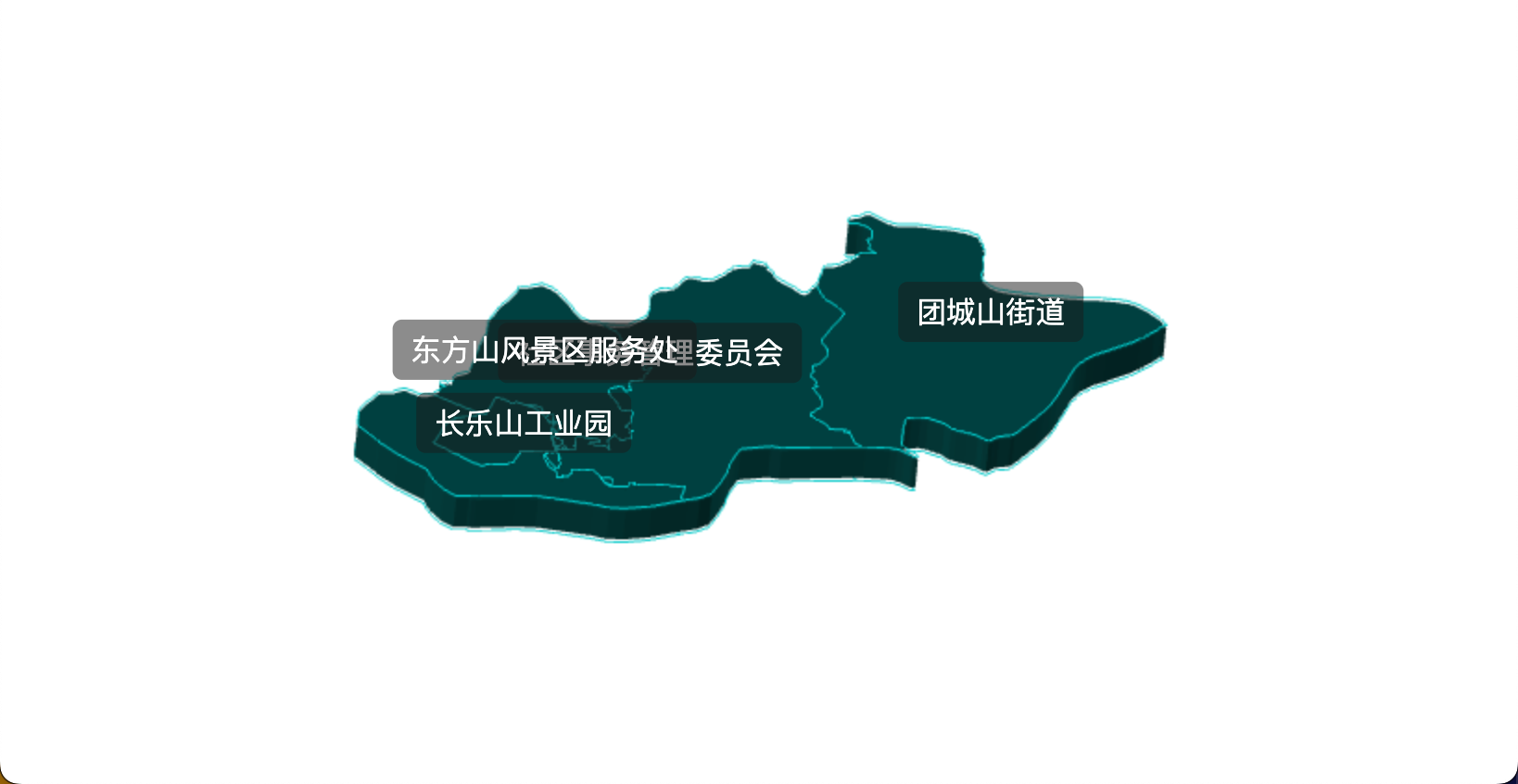2 threejs 黄石市下陆区geoJson地图3d地图css2d标签