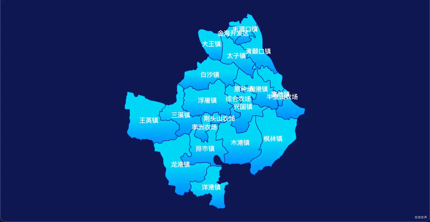 4 echarts 黄石市阳新县geoJson地图局部颜色渐变