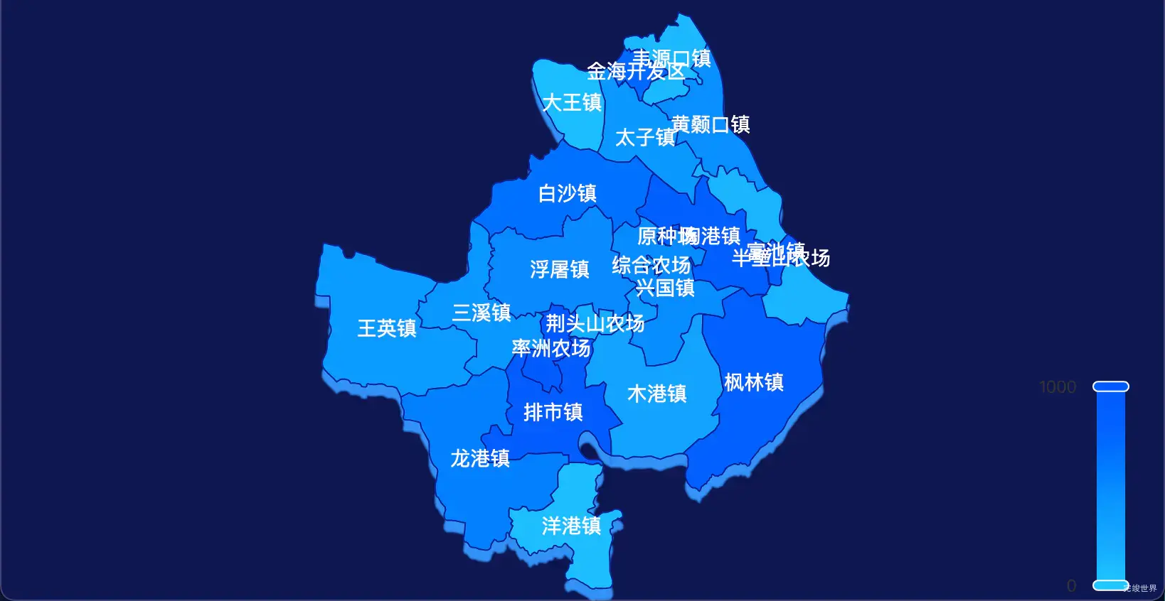 6 echarts 黄石市阳新县geoJson地图 visualMap控制地图颜色