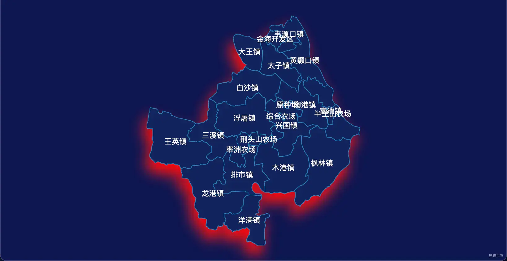 14 echarts 黄石市阳新县geoJson地图阴影