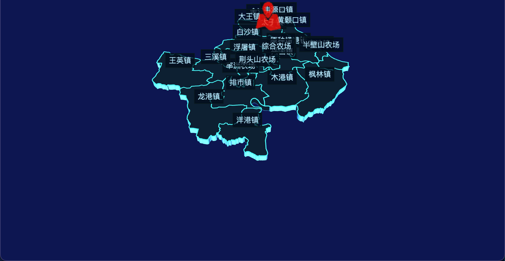 19 echarts 黄石市阳新县geoJson地图3d地图自定义图标