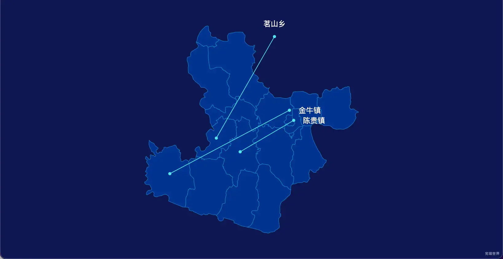 7 echarts 黄石市大冶市geoJson地图自定义引导线