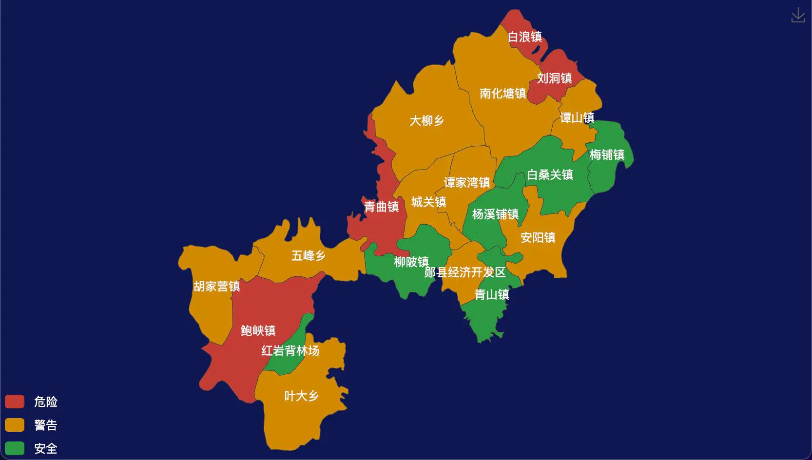 1 echarts 十堰市郧阳区geoJson地图定义颜色