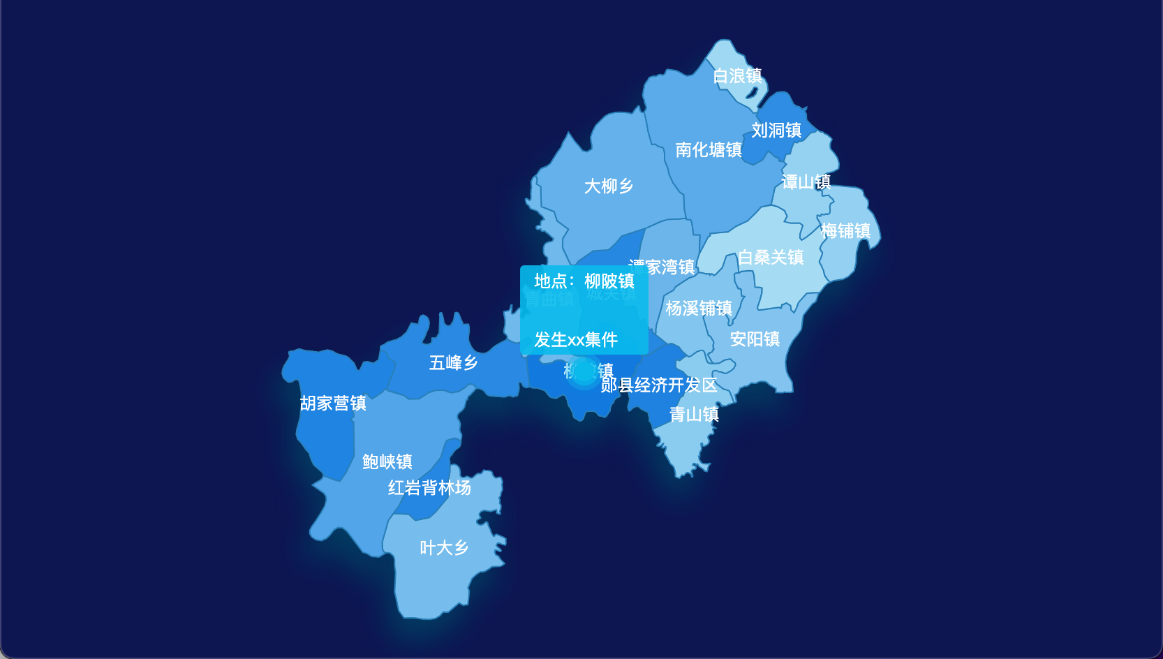 13 echarts 十堰市郧阳区geoJson地图 tooltip轮播