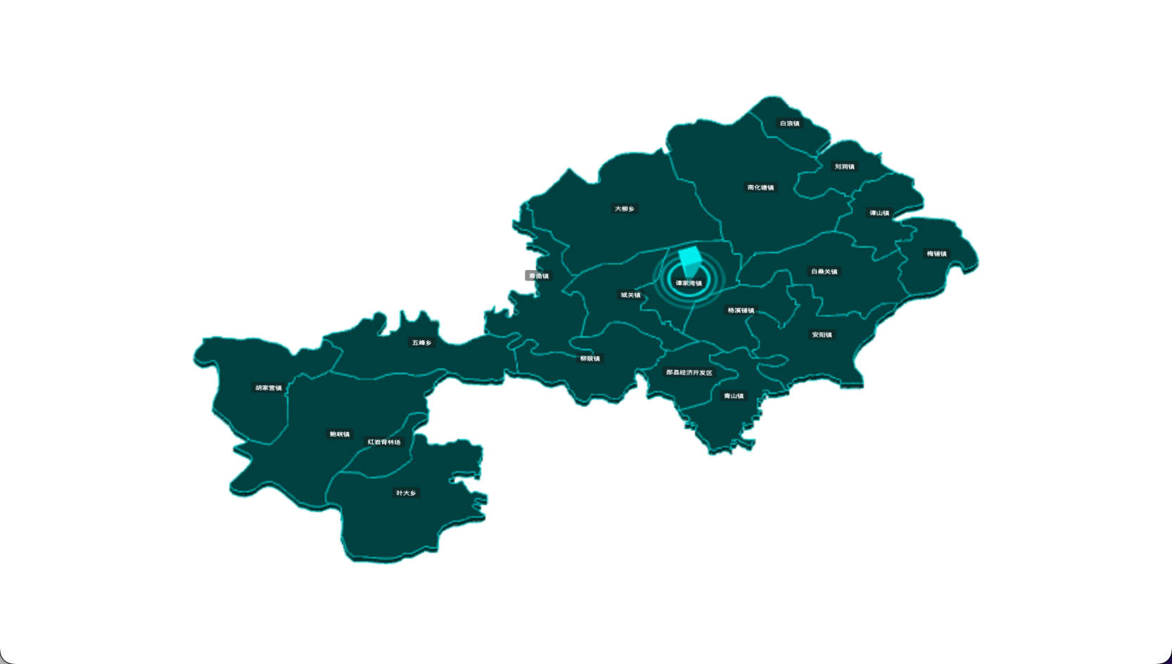 5 threejs 十堰市郧阳区geoJson地图3d地图添加旋转棱锥