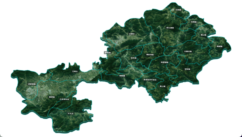 6 threejs 十堰市郧阳区geoJson地图3d地图自定义贴图加CSS3D标签