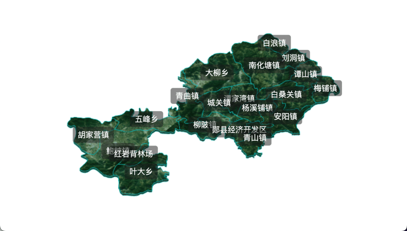 7 threejs 十堰市郧阳区geoJson地图3d地图自定义贴图加CSS2D标签