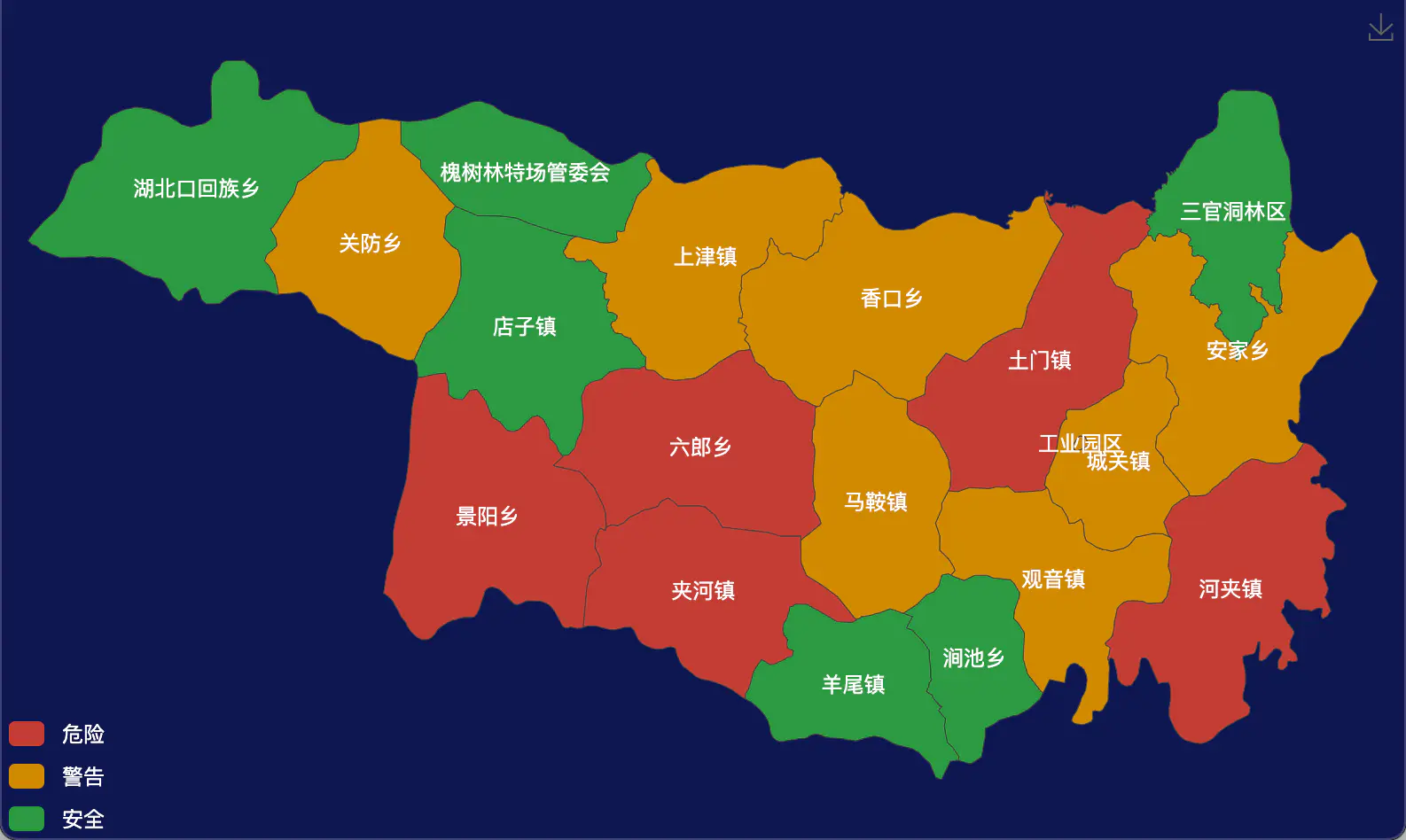 1 echarts 十堰市郧西县geoJson地图定义颜色