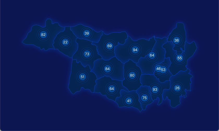 11 echarts 十堰市郧西县geoJson地图圆形波纹状气泡图