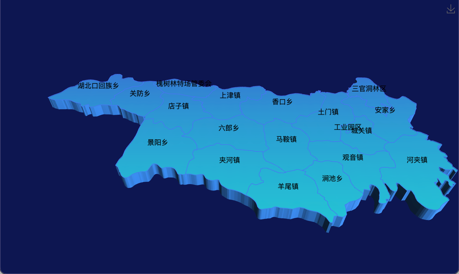 28 echarts 十堰市郧西县geoJson地图3d地图实现渐变效果