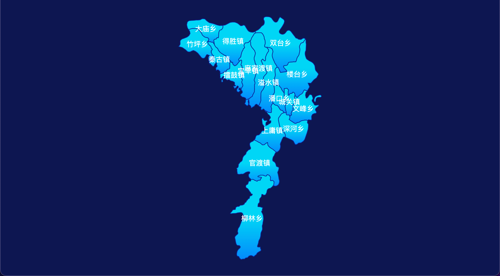 4 echarts 十堰市竹山县geoJson地图局部颜色渐变