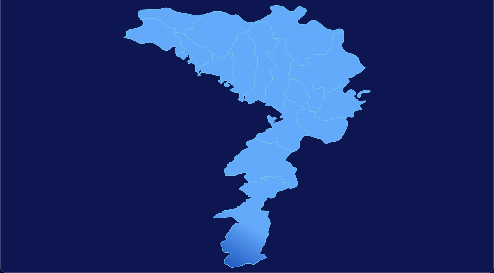 5 echarts 十堰市竹山县geoJson地图全局颜色渐变