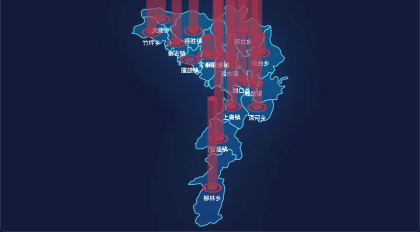 9 echarts 十堰市竹山县geoJson地图添加柱状图