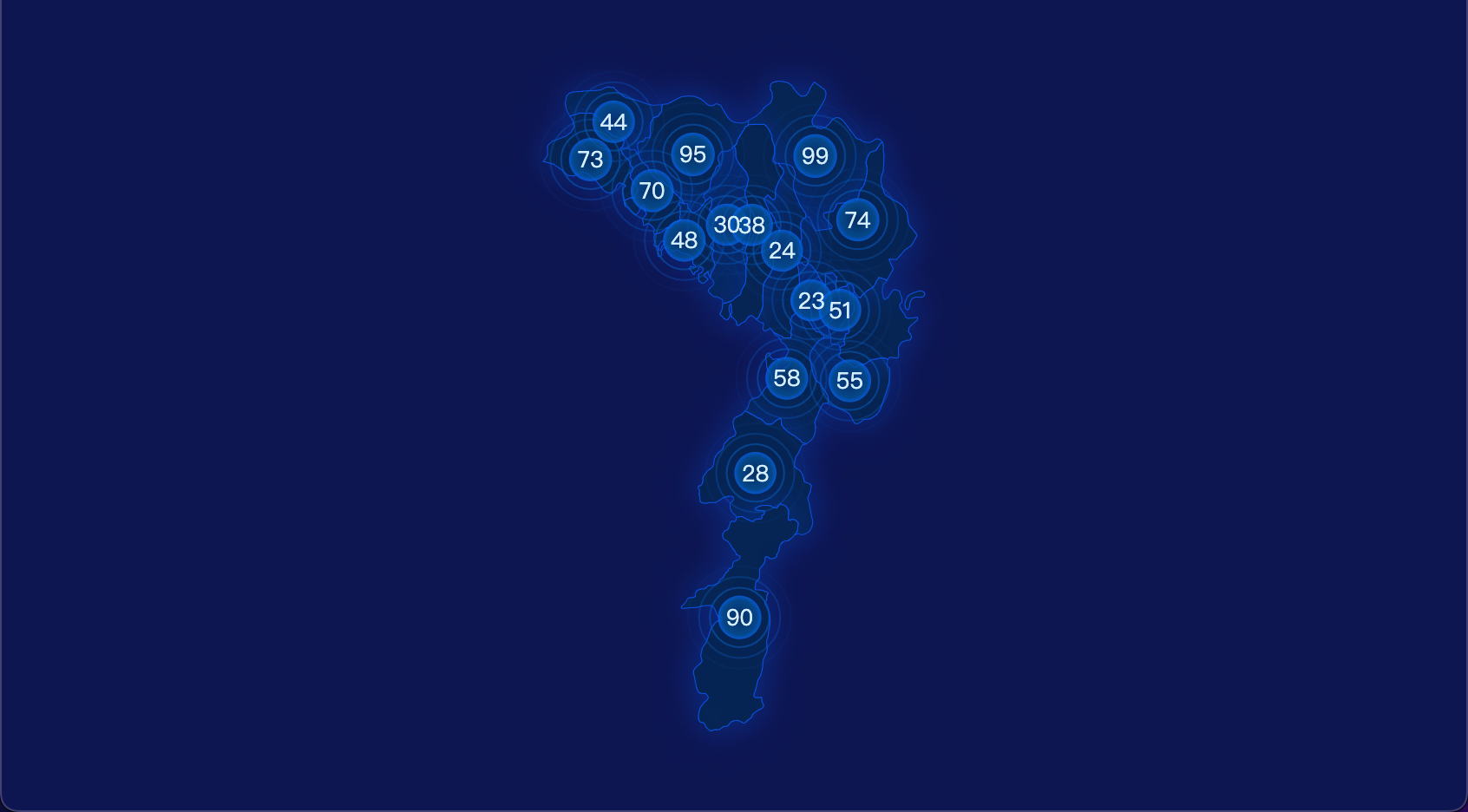 11 echarts 十堰市竹山县geoJson地图圆形波纹状气泡图
