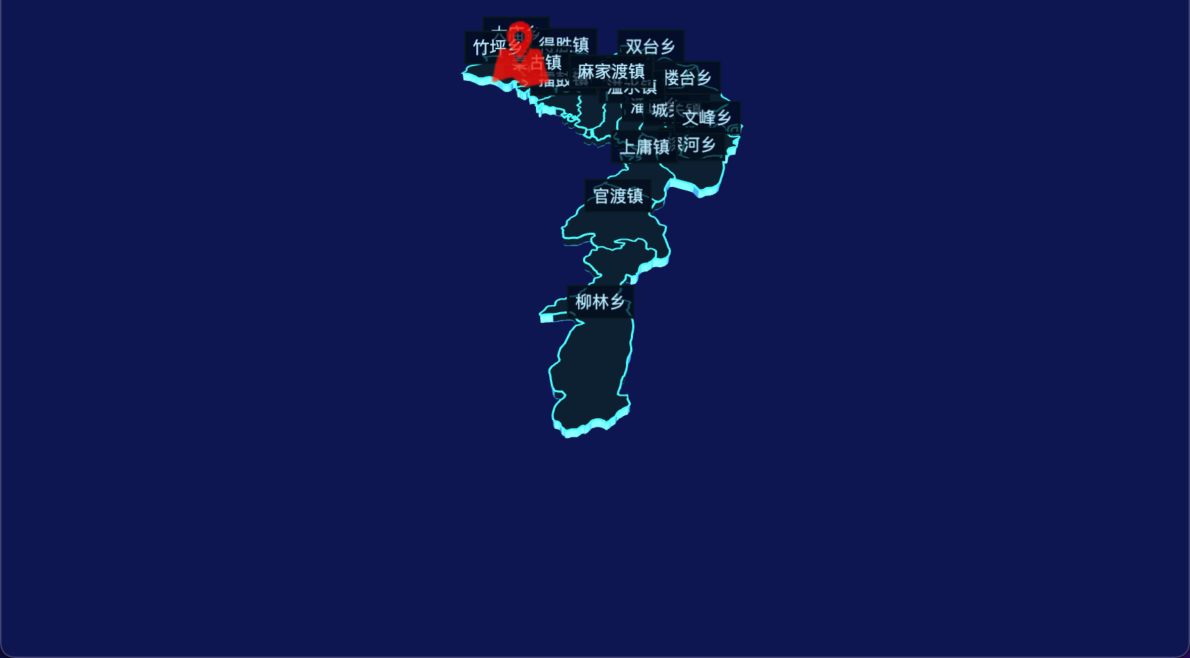 19 echarts 十堰市竹山县geoJson地图3d地图自定义图标