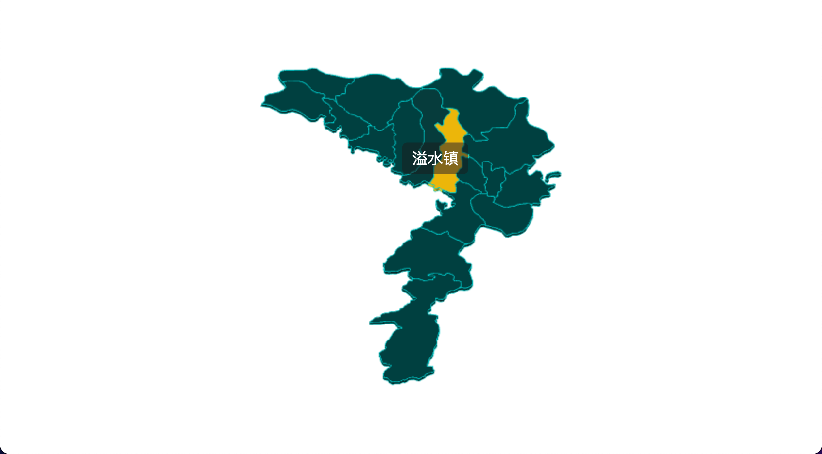 3 threejs 十堰市竹山县geoJson地图3d地图鼠标移入显示标签并高亮