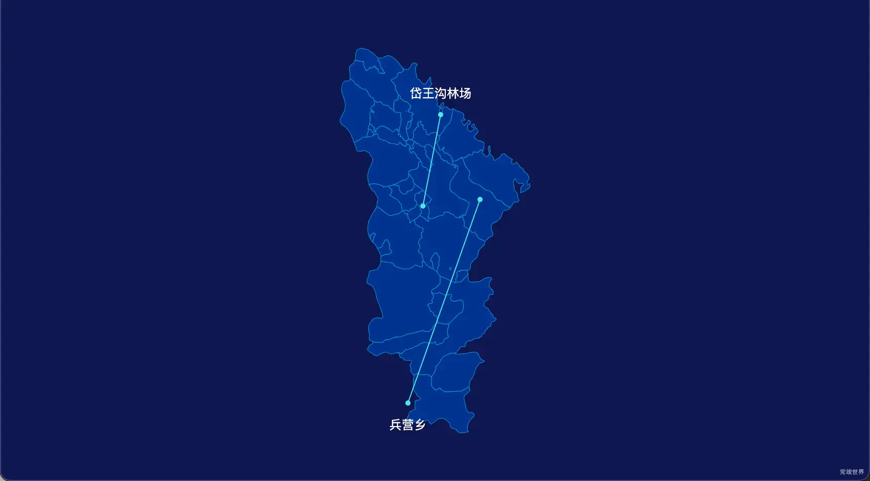 7 echarts 十堰市竹溪县geoJson地图自定义引导线