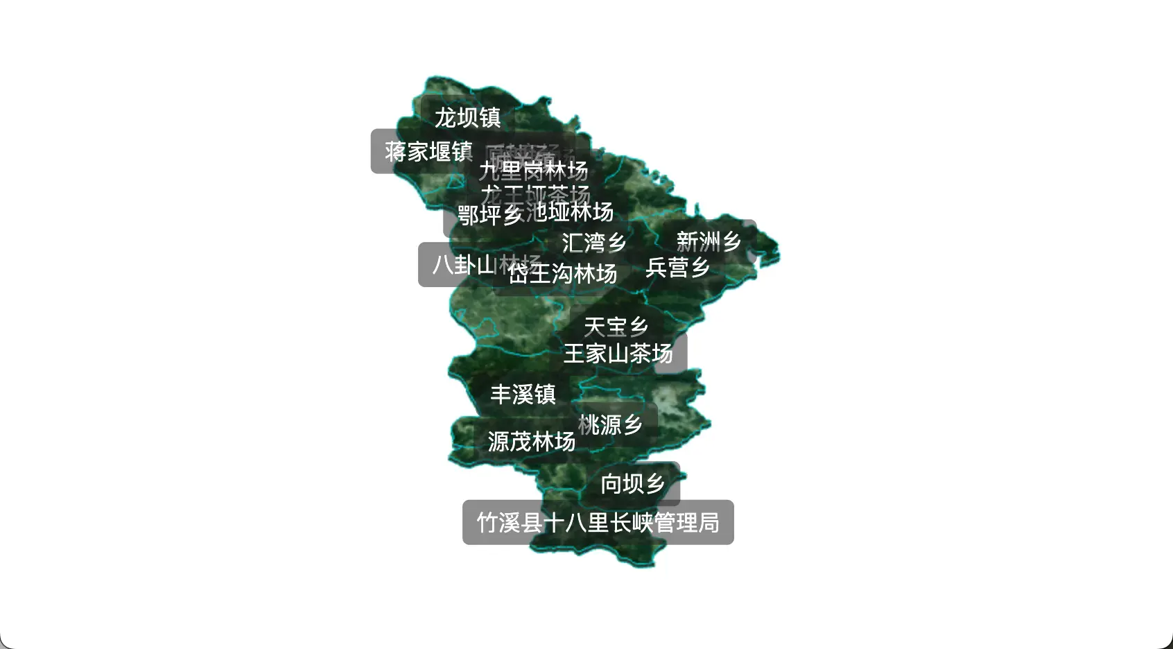 7 threejs 十堰市竹溪县geoJson地图3d地图自定义贴图加CSS2D标签