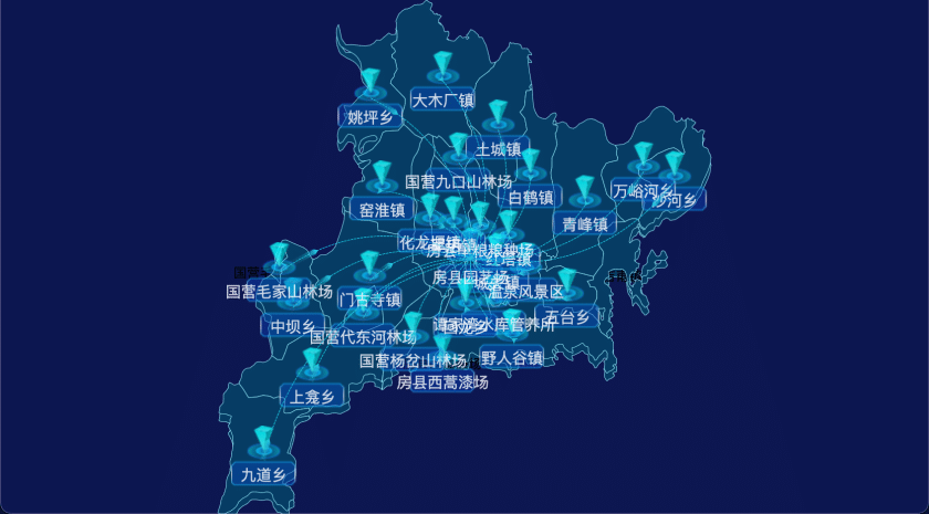 十堰市房县GeoJSON地图Label样式