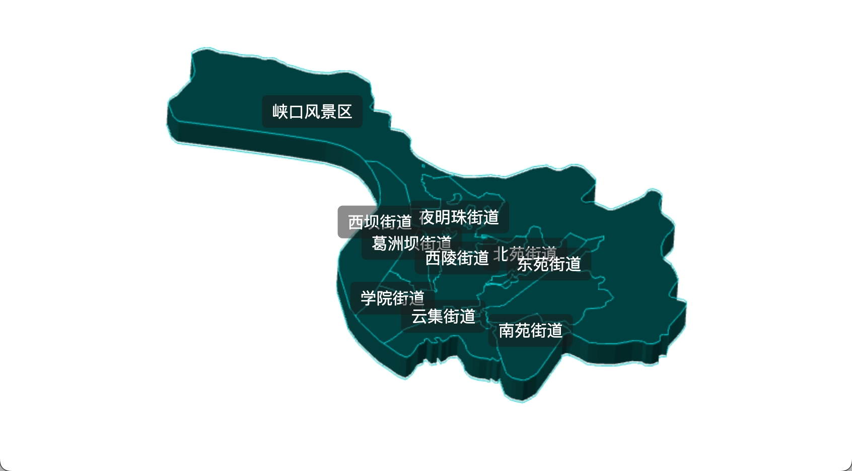 threejs宜昌市西陵区CSS2D标签3D展示