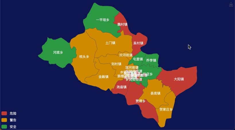 临汾市尧都区echarts定义颜色