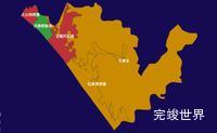 宜昌市伍家岗区geoJson地图数据大屏应用实例