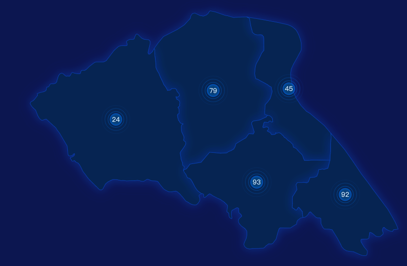 echarts宜昌市点军区geoJson地图圆形波纹状气泡图