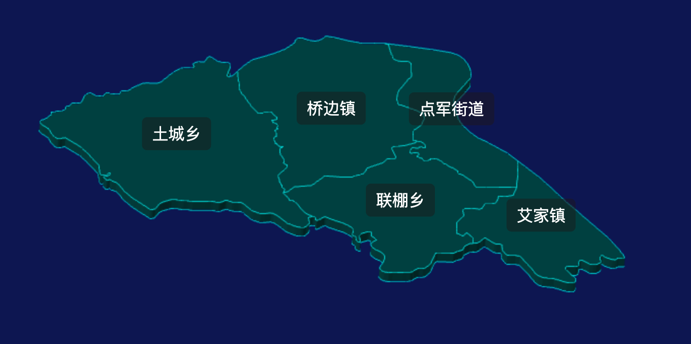 threejs宜昌市点军区geoJson地图3d地图
